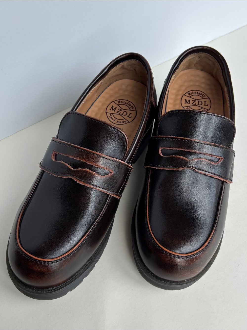 Women’s Brown Leather Penny Loafers